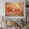 thumbnail image 2 of Designart "Coral Poppies love expression VI" Floral Print on Natural Pine Wood, 2 of 5
