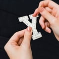 thumbnail image 4 of Clearance! Iron Cobble On Clothes AZ Sew Decorative Letter Cobble Glitter Letters Applique Rhinestone Pearl English Letters For DIY Craft Supplies, 4 of 4