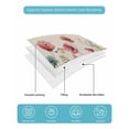 thumbnail image 5 of Pink Orange Teal Spring Floral Summer Quilt Set Full Size,Soft Quilted Bedding Set with 2 Pillow Shams,Watercolor Botanical Summer Flowers All Season Bedspread Coverlet for Bedroom 78"x90", 5 of 6