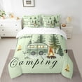 thumbnail image 2 of Erosebridal Camper Bed in a Bag Twin size, Cartoon RV Car Bed Set, Happy Camping Decor, Reversible 7-Piece, 2 of 5