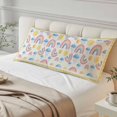 thumbnail image 4 of Rainbow Sunshine Body Pillow Cover 20 x 54 Inch Decorative Pillow Cover Rainy Cute Yellow Border Lumbar Pillowcase Seasonal Rectangle Cushion Case for Couch Sofa Bed Living Room, 4 of 9