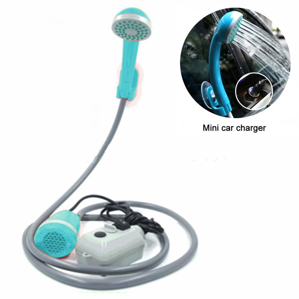 Outdoor Portable Shower Head Water Pump Garden Travel Bathing USB Rechargeable 