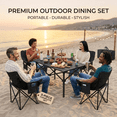 thumbnail image 3 of JaxShark 5-Piece Portable Camping Table & 4 Folding Chairs Set Outdoor Black, 3 of 7
