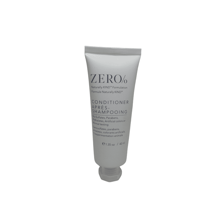 Zero% Shampoo and Conditioner lot of 18 (9 of each) 1.35oz Bottles