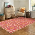 thumbnail image 4 of Style Haven  Cara Mixed Pile Floral Medallions Indoor/ Outdoor Area Rug Blue/Sand 1'10" x 3'3" 2' x 3' Accent, Outdoor, Indoor Entryway, Bathroom,, 4 of 5