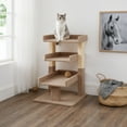 thumbnail image 4 of Naomi Home Cat Tree for Indoor Cats, Multi-level Cat Furniture with Condo Kitten Tower Kitty Stand Play House-Color: Beige, 4 of 8