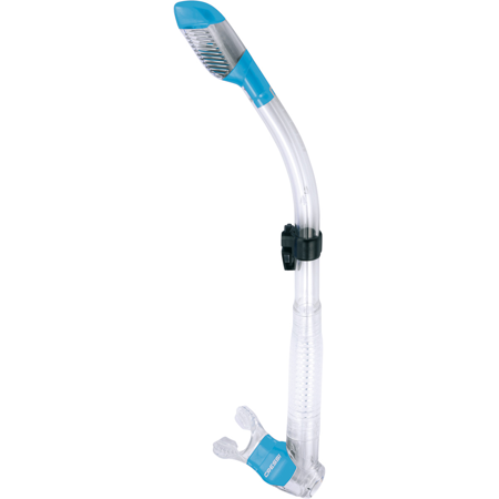 UPC: 0843607038676 | Cressi Supernova Dry Snorkel (Clear/Blue)