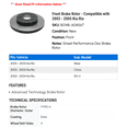 thumbnail image 2 of Front Brake Rotor - Compatible with 2003 - 2005 Kia Rio 2004, 2 of 2