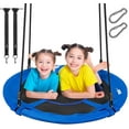 thumbnail image 2 of VIVOHOME Saucer Tree Swing Kids 900D Oxford Waterproof Frame with 2 Tree Hanging Straps, Blue, 2 of 8