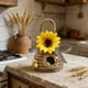 thumbnail image 5 of Adorno de girasol con forma de pequeña, tejido a mano, para colgar en colmena, con cuerda de yute, ideal para oficina, interior y jardín., 5 of 7