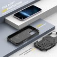 thumbnail image 3 of Decase for iPhone 16 Case with Kickstand, Compatible with MagSafe, Military-Grade Drop Protection Heavy Duty Hybrid Shockproof Rugged Protective Phone Cover for iPhone 16,Black, 3 of 7