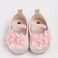 thumbnail image 6 of Tigivemen Infant Baby Girl Mary Jane Flat Shoes with Flower Fashion Newborn Princess Dress Shoes Pink Size 5, 6 of 8