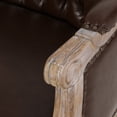 thumbnail image 3 of Noble House Sarahbella Faux Leather Upholstered Loveseat, Dark Brown, 3 of 8