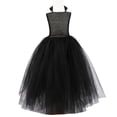 thumbnail image 5 of Vestido de Maléfica para niñas de Halloween, disfraz de Reina Malvada de Hada, ropa de tul con tutú para carnaval, vestido de bruja negro de 12T, 5 of 5