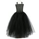 thumbnail image 5 of Disfraz de Halloween, vestido de tutú de Maléfica para niñas, vestido de princesa de malla negra de Reina Malvada, varita de cuervo para niños, trajes de Maléfica, 5 of 5