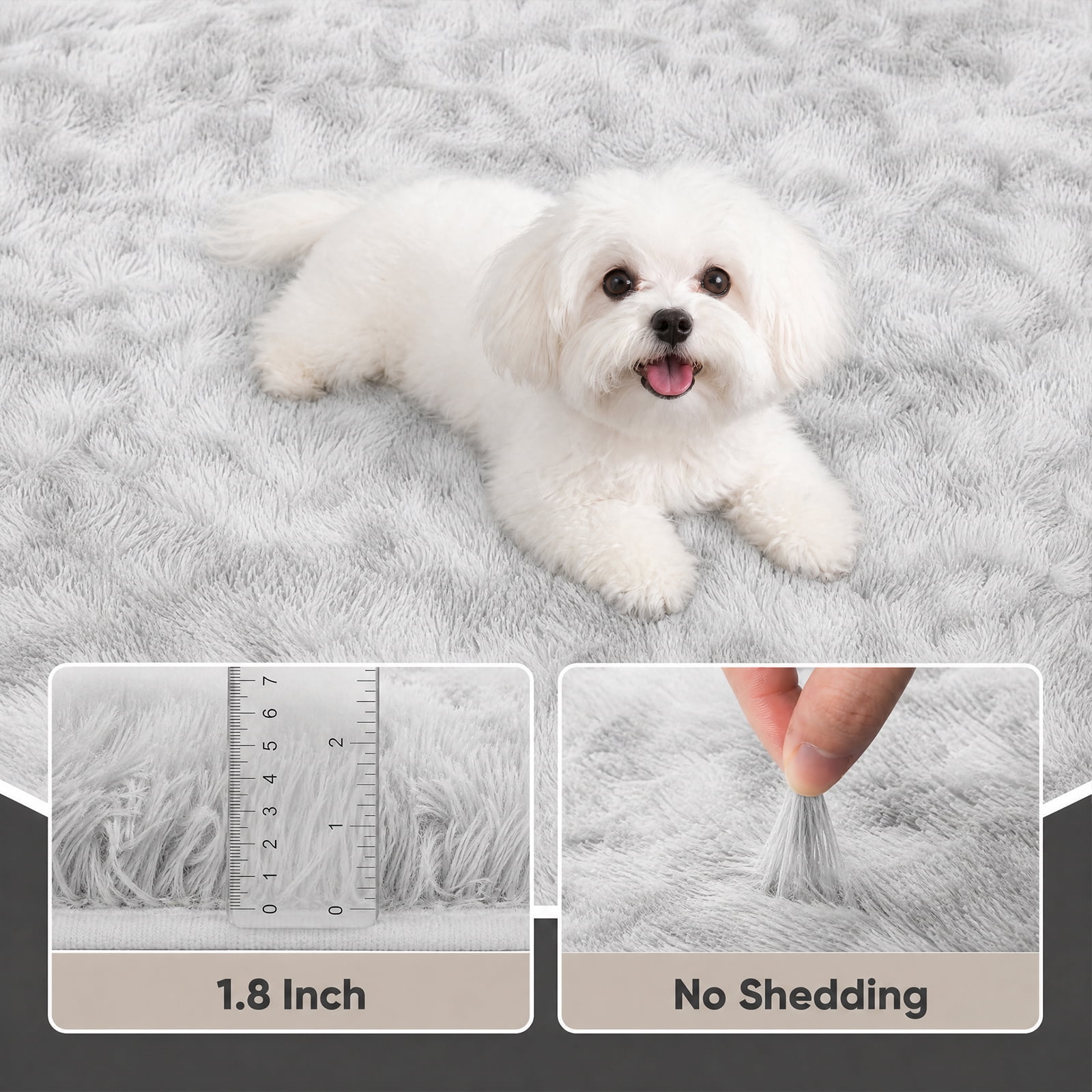 YEERSWAG 4'x6'Area Rugs Fluffy Rug Indoor Shaggy Rugs Area Rugs for Living Room Bedroom Carpet