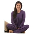 thumbnail image 5 of Women's Bamboo Viscose Pajama Set (Tranquille) Long Sleeve Pajamas by Texere, 5 of 6