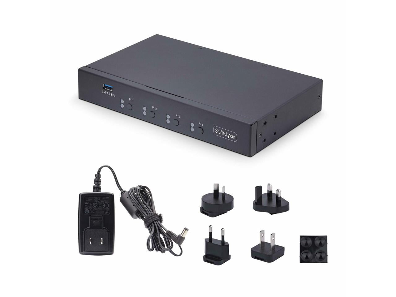 StarTech 4-Port Dual-Monitor DisplayPort KVM Switch, 4K 60Hz P4DD46A2-KVM-SWITCH