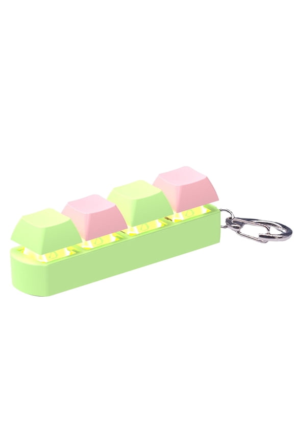 Keyboard Fidget Toy, Keyboard Fidget Keychain 4-in-1 Keyboard Decompression Button Finger Clicker Toys, Button Stress Relief Fidget Gifts to Relief Stress