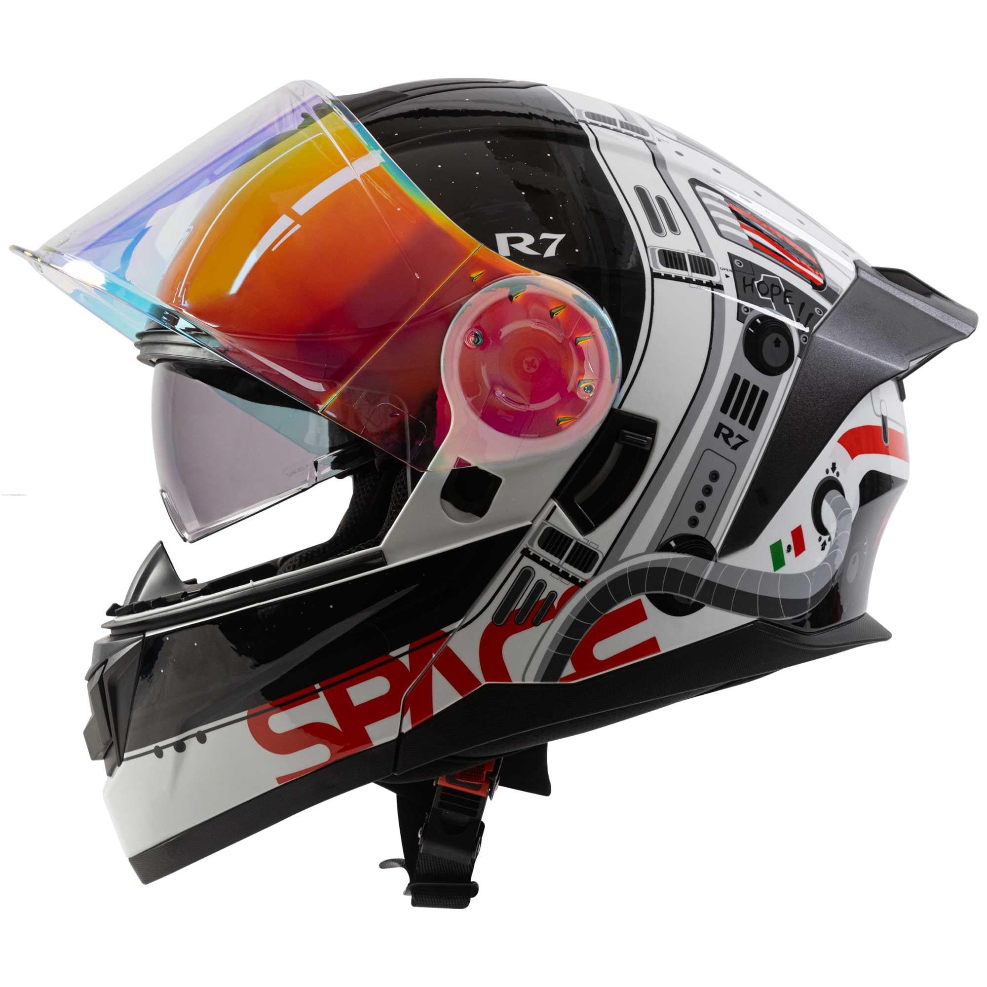 Casco Moto R7 Casco R7 Precio CASCO R7 RACING REPTIL VE/AM/ROJO XL