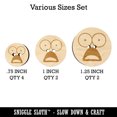 thumbnail image 2 of Mouth Agape Shocked Face Wood Buttons for Crochet Knitting Sewing DIY Craft - Various Sizes (8pcs), 2 of 7