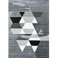 thumbnail image 1 of Ladole Rugs Monochromatic Triangles Pattern Modern Area Rug Carpet in Grey Black White, 5'2" x 7'3" (160cm x 220cm), 1 of 3