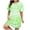 Mint Green, variant on Womens Nightgowns Plus Size Casual Sleep Dress Women's Plus Heart Print Short Sleeve Round Neck Medium Stretch Loose Nightdress Valentine's Day Nightdress