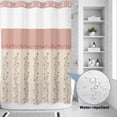 thumbnail image 2 of No Hook Shower Curtain, Spring Pink Floral Shower Curtains for Bathroom with See Through Top Window, Vintage Farmhouse Flowers Art Waterproof & Washable Bath Curtain 60"x72", 2 of 9