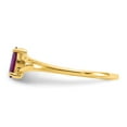 thumbnail image 4 of 14K Yellow Gold Ring Band with Stones (06) June Garnet (Rhodolite) Marquise Red, Size 6, 4 of 5