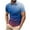 Blue, variant on Mens Polo Shirts Short Sleeve Gradient Color 2025 Gym Workout Golf T-Shirt Casual Fashion V Neck Button Down Tops