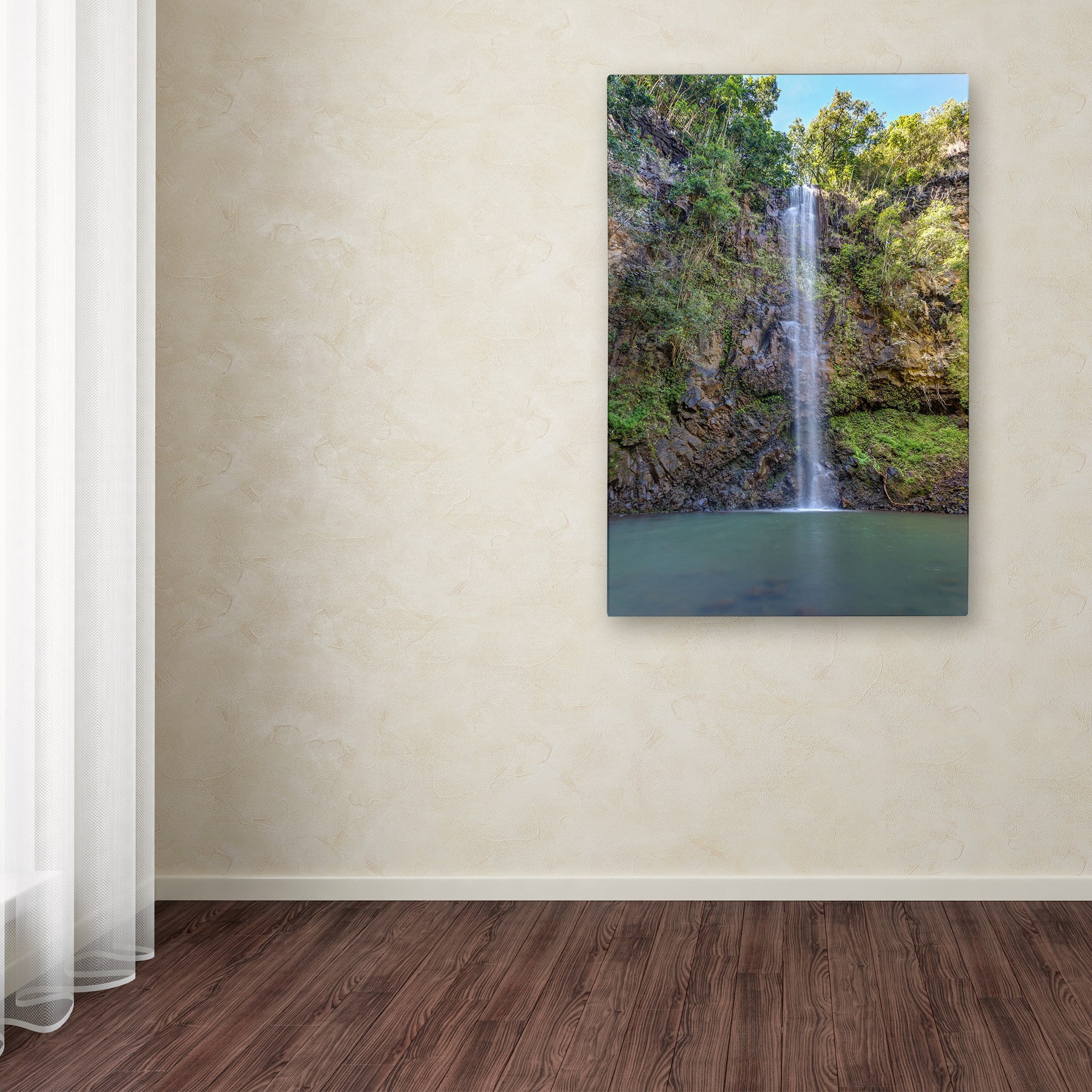 Trademark Fine Art 'Secret Falls' Canvas Art by Pierre Leclerc