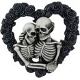 thumbnail image 1 of Decoración colgante para puerta y ventana, corona de fantasma colgante con calavera gótica de terror, adorno de calavera negra, decoración de puerta de casa embrujada para decoración de, 1 of 5