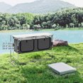 thumbnail image 2 of CoSoTower Table de Pique-Nique Pliante en Aluminium pour Extérieur Hauteur Réglable avec Organisateur de Rangement BBQ Camping, 2 of 7