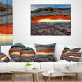 thumbnail image 3 of Designart Sunrise at Mesa Arch in Canyon lands - Flower Throw Pillow - 18x18, 3 of 4