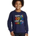 thumbnail image 2 of Wild Bobby Happy 100th Day of School Cute Pencil Marker, 100 Days of School 2024 2025 Design for Kids Youth Boys Girls School Youth Longsleeve Shirt, 2 of 6