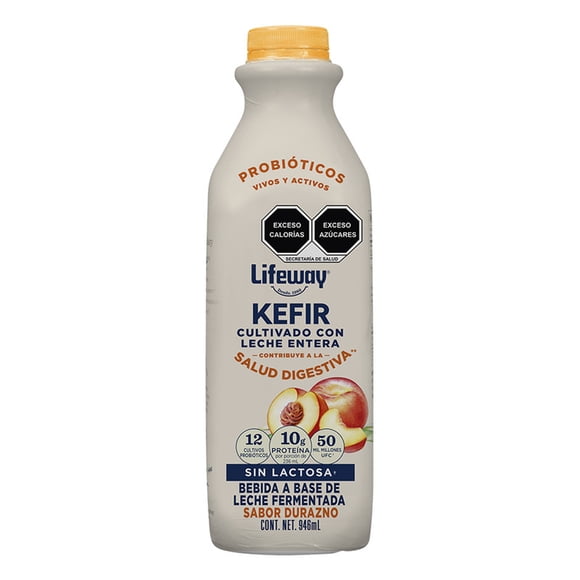 Bebida a base de leche Kefir Lifeway Whole milk durazno 946 ml