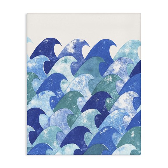 Stupell Industries Coastal Abstract Sea Waves Canvas Art, 16 x 20, by Marie le Moal