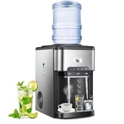 NUNET 3 in 1 Portable Ice Maker + Water Cooler Dispenser 5 Gallon with Child Safety Lock