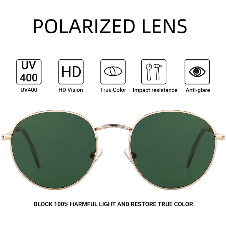Round Polarized Sunglasses for Women Trendy Circle Sun  display picture 1