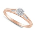 thumbnail image 2 of AFFY 1/5 Carat Round Shape Natural White Diamond Flower-Shaped Promise Ring In 14K Rose Gold Over Sterling Silver (0.2 Cttw, J-K Color, I2-I3 Clarity), Ring Size-6, 2 of 5