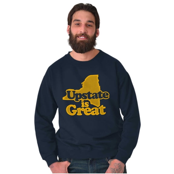 Upstate is Great New York Sweatshirt for Men or Women Brisco Brands S