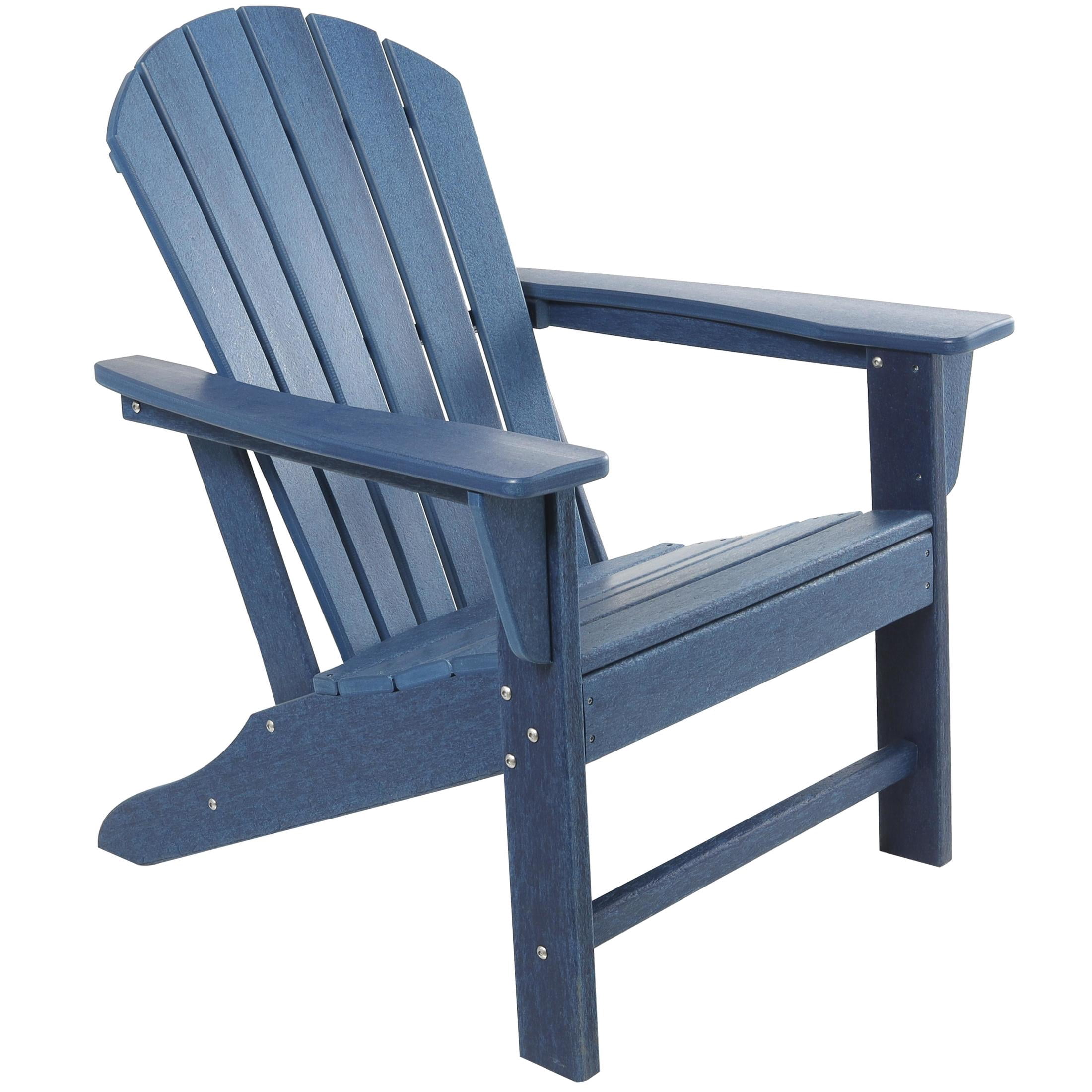 DecMode Indoor Outdoor Resin Adirondack Chair - Dark Blue