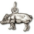 thumbnail image 1 of Sterling Silver 16" 1mm 3D Standing Or Walking Piglet Hog Or Pig Pendant Necklace, 1 of 2