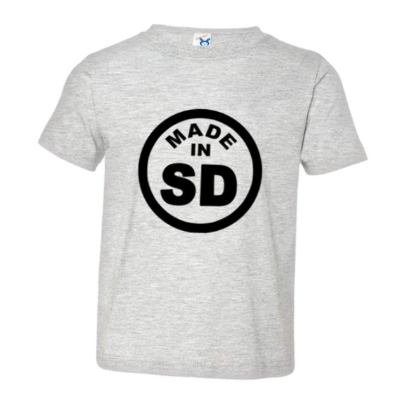 PleaseMeTees™ Toddler From Born Made In South Dakota SD Logo Label HQ Tee