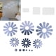 thumbnail image 1 of Pegatinas de Pared de Espejo de Acrílico Pegatinas de Espejo con Patrón de Flores Tridimensionales con Cinta de Doble Cara Calcomanías de Arte de Bricolaje Plateadas para ANGGREK Otros, 1 of 8