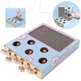 thumbnail image 4 of Caja de juguetes de madera para gatos, juego interactivo de topo, ratón, punzón, herramienta para ejercicio con 5 agujeros., 4 of 5