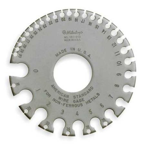 Mitutoyo 950-202, American Standard Wire Gage for 0-36 Gage Non-Ferrous Wire