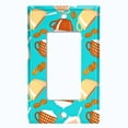 thumbnail image 2 of Metal Light Switch Wall Plate Outlet Cover (Mocha Coffee Bean Espresso Cup Cappuccino Teal - Single Rocker), 2 of 2