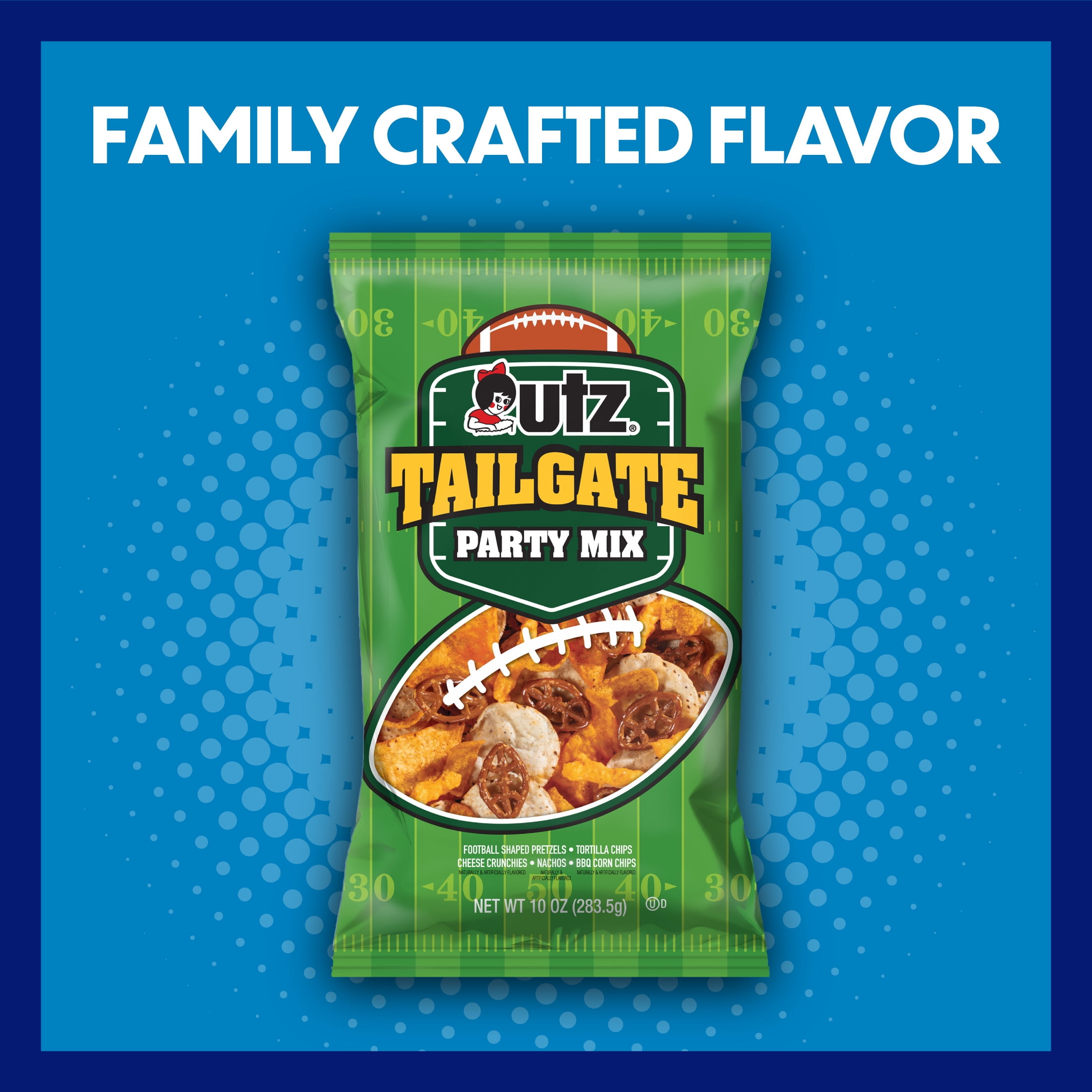 (2 pack) Utz Tailgate Party Mix, 10 oz Bag