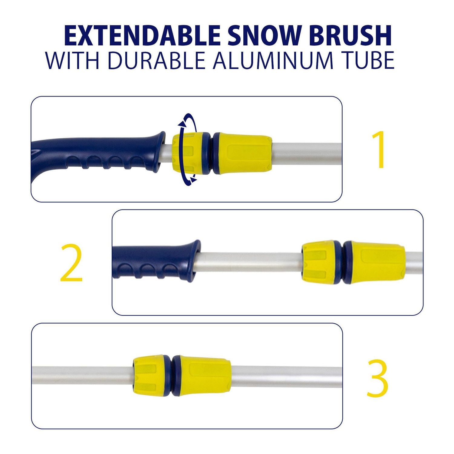 Koolatron Michelin Basic Telescopic Snow Brush, Adjustable Length for Snow/Ice Removal
